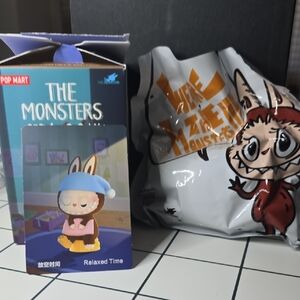 Pop Mart The Monsters Relaxed Time Doll with Blue Hat